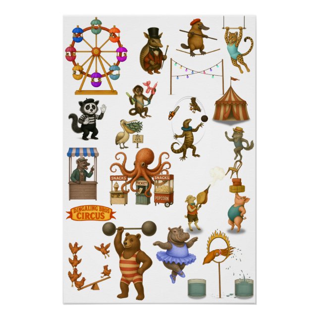 Póster Circus painted crocodile (Anverso)