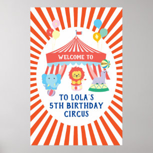 Póster Circus party welcome sign, Carnival