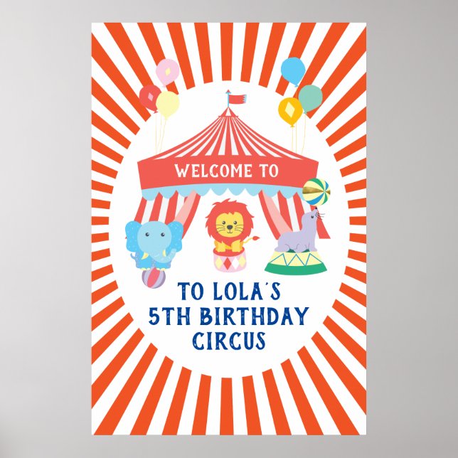 Póster Circus party welcome sign, Carnival (Frente)