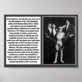 Póster Circus Suffragette Katie Sandwina Barnum Bailey