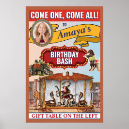 Póster Circus Theme Foam Board Welcome Sign