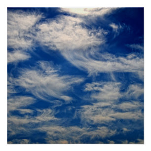 Póster Cirrus Nubes como ángeles volando