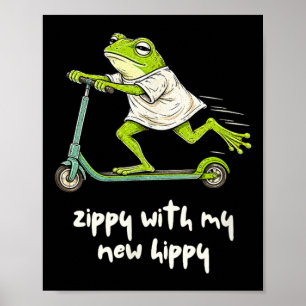 Póster Cirugía de reemplazo de cadera Rana Zippy con nuev