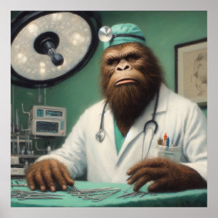 Póster Cirujano de Bigfoot