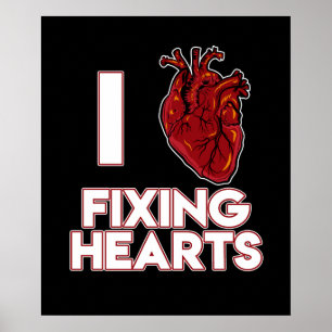 Póster Cirujano de cirugía de reparación de corazones amo