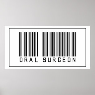Póster Cirujano oral de código de barras
