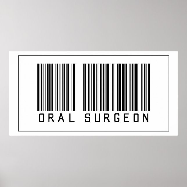 Póster Cirujano oral de código de barras (Frente)
