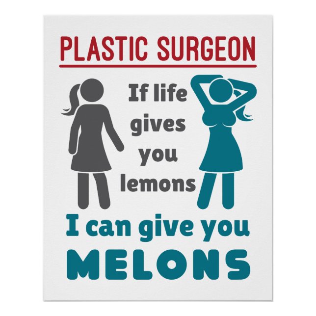 Póster Cirujano plástico si la vida te da Melones Lemons (Anverso)