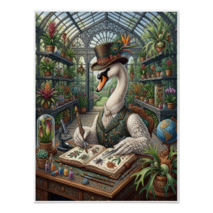 Póster Cisne Aristocrático Invernadero Victoriano Botánic