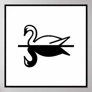 Póster Cisne del art déco