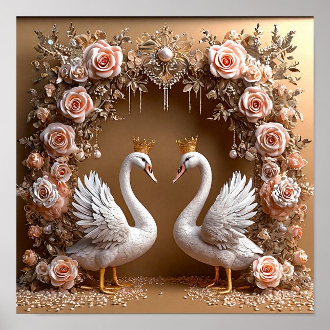 Póster Cisnes de Boda (Frente)