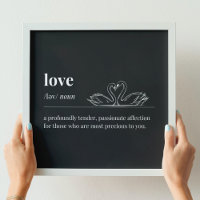 Cisnes de definición de amor (negro)