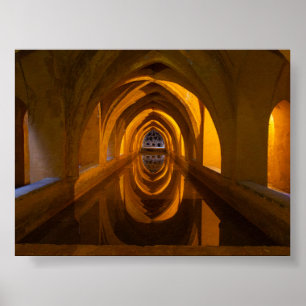 Póster Cisterna del Alcázar Real de Sevilla