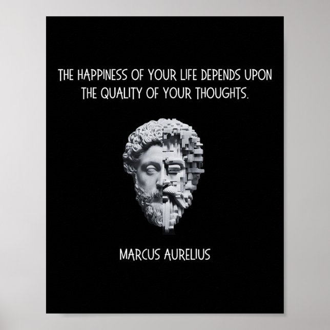 Póster Cita_1 de estoicismo Marcus Aurelio (Frente)