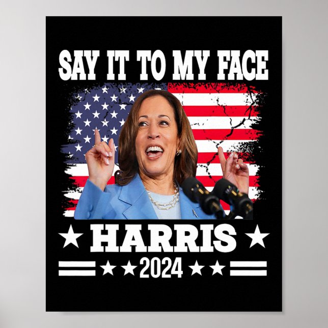 Póster Cita A Mi Cara Kamala Harris 2024 (Frente)