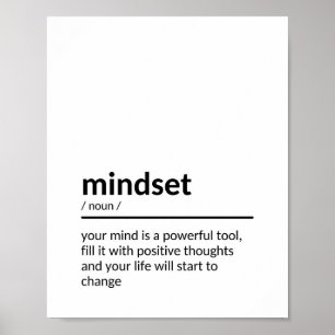 Póster Cita acerca de Mindset