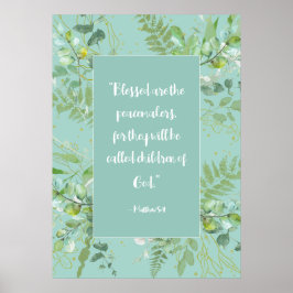 Póster Cita bíblica Guión de pacificador Eucalyptus Poste