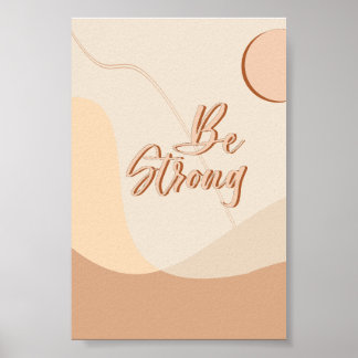 Póster Cita Boho Fuerte Tipografía Neutral Imprimir