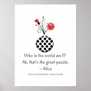 Póster Cita caprichosa de quién soy Alice