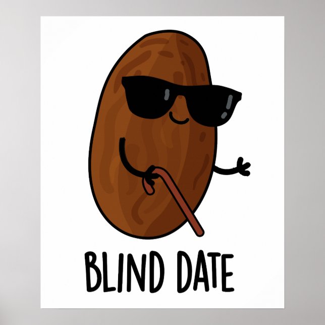 Póster Cita ciega con divertido bollo de fruta (Frente)