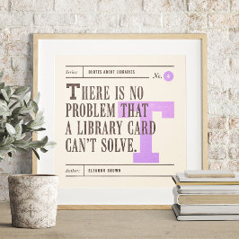 Póster Cita clásica de biblioteca de Eleanor Brown