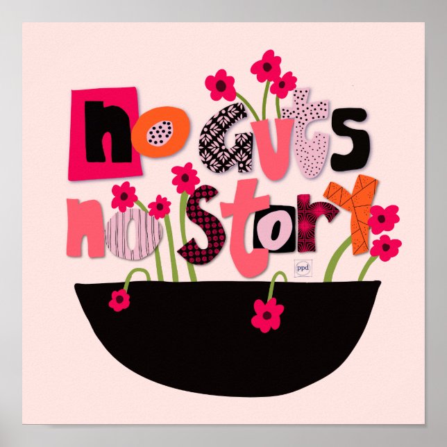 Póster Cita con letras de mano inspiradora (Frente)