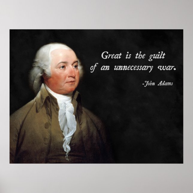 Póster Cita contra la guerra de John Adams (Frente)