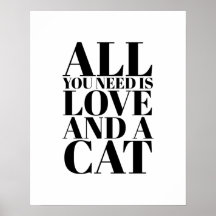 Cita corta todo lo que necesitas es amor y un gato