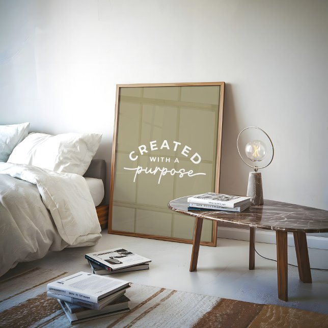 Póster Cita cristiana elegante de color verde oliva (Subido por el creador)