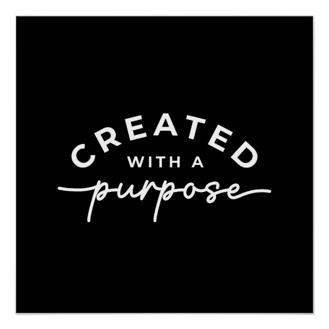 Póster Cita cristiana elegante negra (Anverso)