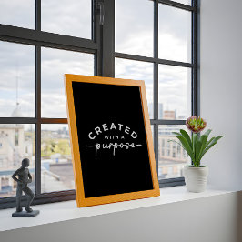 Póster Cita cristiana elegante negra