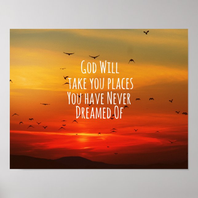 Póster Cita cristiana inspiradora: La voluntad de Dios (Frente)