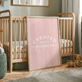 Póster Cita cristiana rosa elegante de Rubor