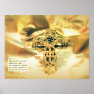 Póster Cita cruzada y bíblica - Cristianismo