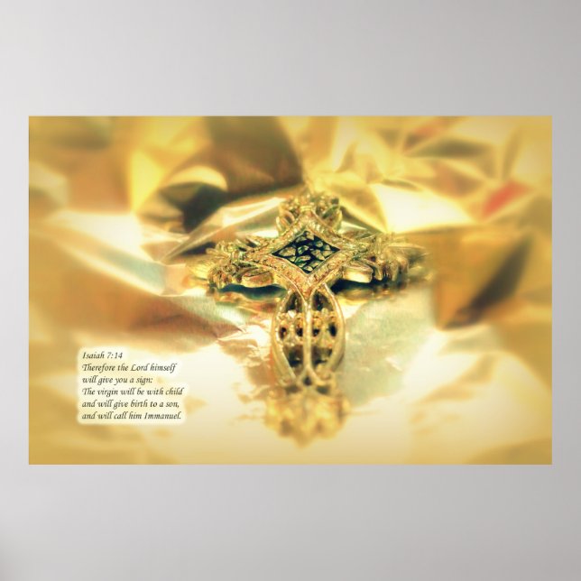 Póster Cita cruzada y bíblica - Cristianismo (Frente)