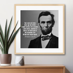 Póster Cita de Abraham Lincoln - Dirección de Gettysburg