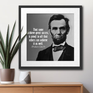 Póster Cita de Abraham Lincoln sobre el éxito