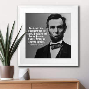 Póster Cita de Abraham Lincoln sobre la libertad