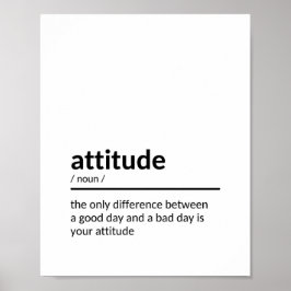 Póster Cita de actitud positiva