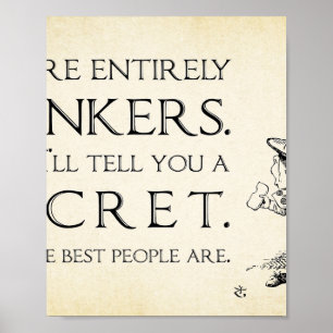 Póster Cita de Alicia en el país de las maravillas - Tú e