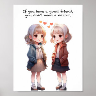 Póster Cita de amigos