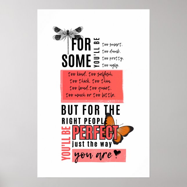 Póster Cita de amistad de amor y aceptación incondicional (Frente)