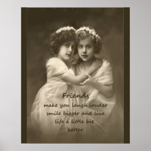 Póster Cita de amistad de viejos amigos