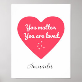 Póster Cita de amor amable y tranquilizadora para Poster 