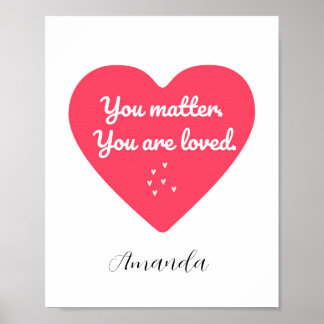 Póster Cita de amor amable y tranquilizadora para Poster