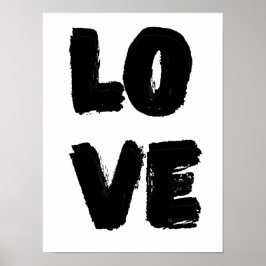 Póster Cita de amor Art|Pintura moderna Monocroma simple