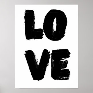 Póster Cita de amor Art|Pintura moderna Monocroma simple