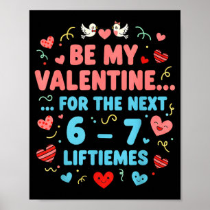 Póster Cita de Amor Divertida 6 7 Camiseta Seis Siete Mem