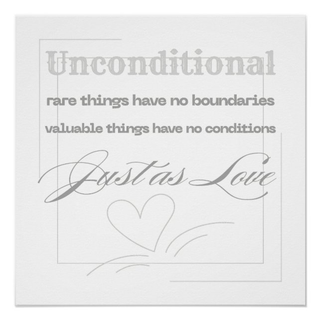 Póster Cita de amor incondicional  (Anverso)