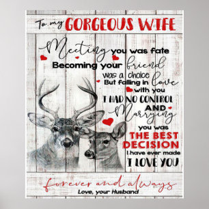 Póster Cita de amor para cumpleaños de esposa, Boda de pa